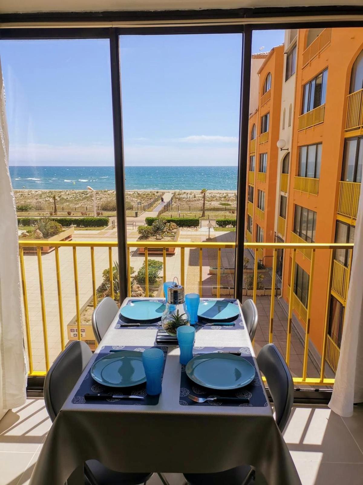 Appartement Vue Mer,Acces Direct Plage,Fibre,Clim,Parking Public Gratuit Le Barcarès エクステリア 写真