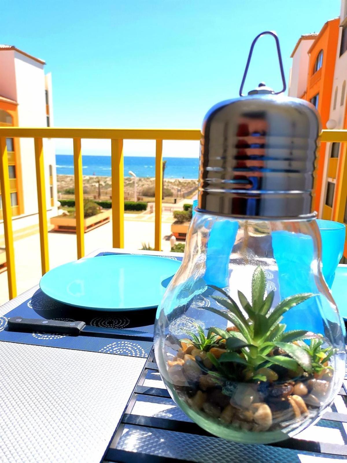 Appartement Vue Mer,Acces Direct Plage,Fibre,Clim,Parking Public Gratuit Le Barcarès エクステリア 写真